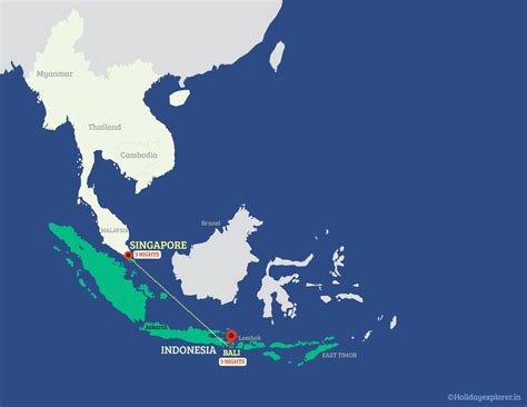 Singapore To Bali Map