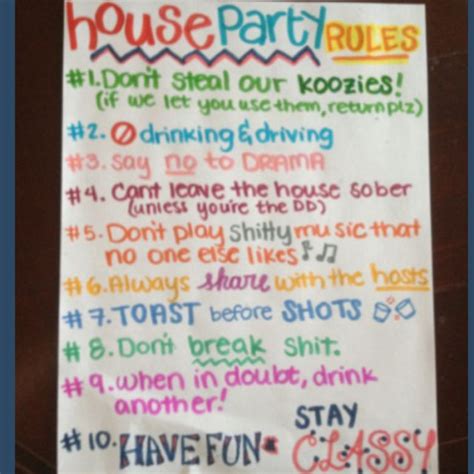 Party Rules House Party Rules Party Rules House Party