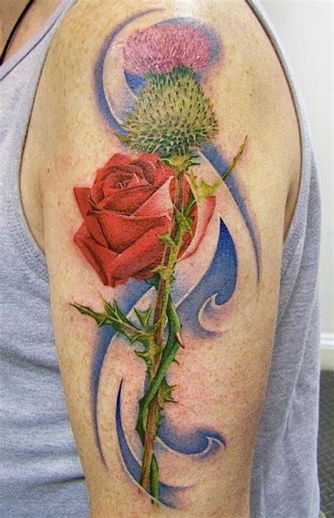 Celtic tattoos are ancient tattoo designs that are finding popularity of late due to their trendy and spectacular nature. Off the Map Tattoo : Tattoos : Flower : Rose and Thistle ...