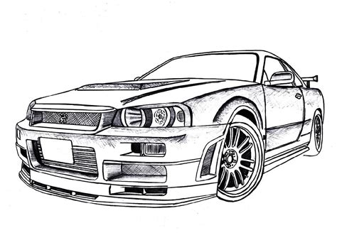 Nissan Skyline GTR Coloring Pages