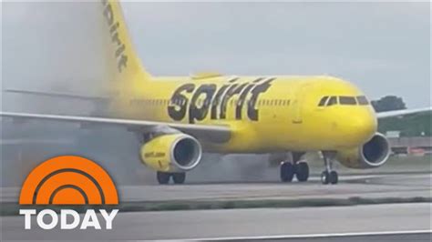 Spirit Airlines Plane Catches Fire After Landing At Atlanta Airport