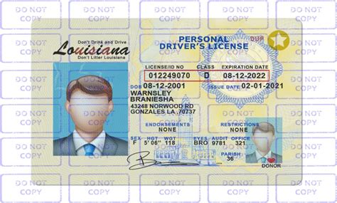Top Louisiana Driver License Template Edit Ssc