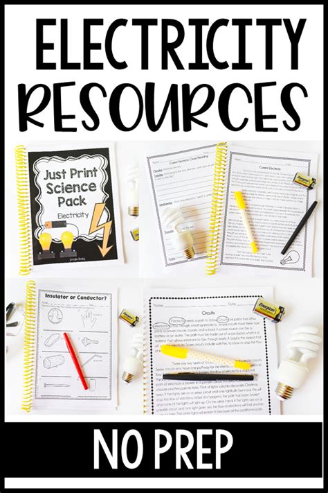 Electricity Resources Teaching Science Science Experiments Kids