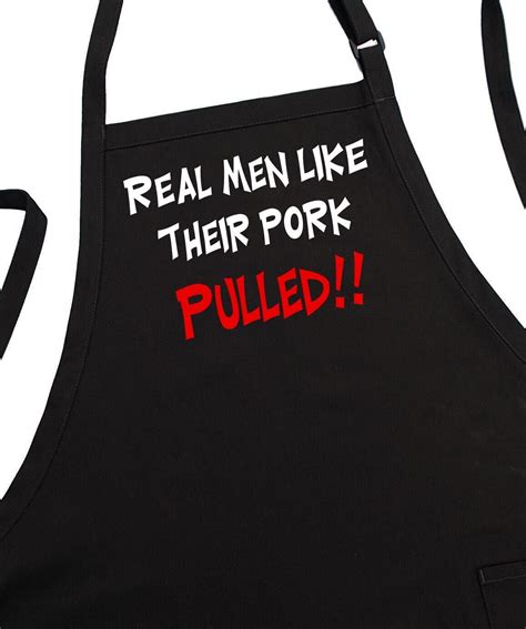 Real Men Like Their Pork Pulled Funny Bbq Aprons For Men Grilling Apron For Him 700580624299 Ebay
