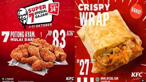 Sehingga kamu tahu berapa budget yang harus disiapkan. PROMO KFC Oktober 2020 Menu Baru Crispy Wrap Rp 27.273 ...