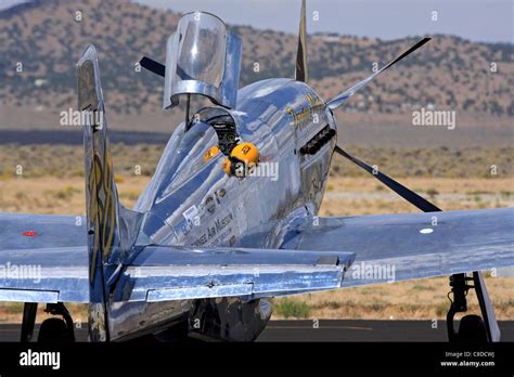 P 51 Mustang Unlimited Air Racer Precious Metal On The Ramp At The 2011