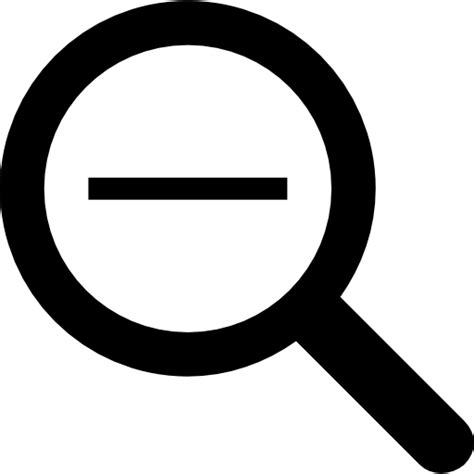 Minus zoom magnification interface symbol - Free interface ...