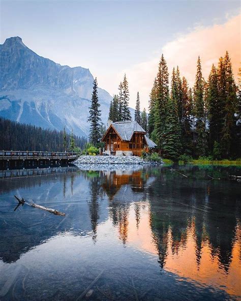 The Sun Rises And The Lake Is Calm In Yoho National Park Photo By