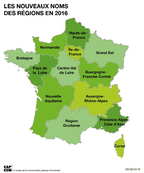 Carte De France Avec Les 13 Nouvelles Regions Carte Des Nouvelles