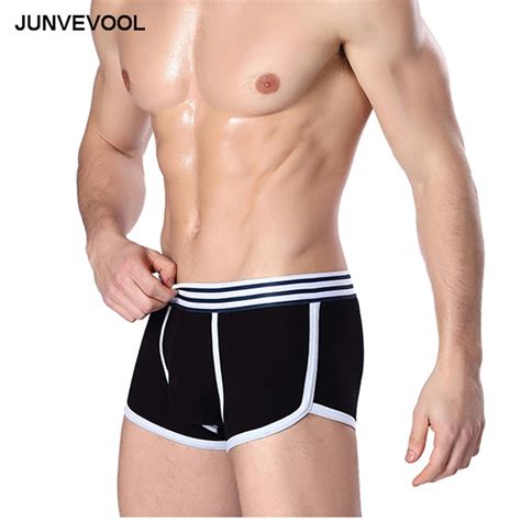 casual sweat absorbent underwear shorts men sexy boxer soft panties homme underpants breathable