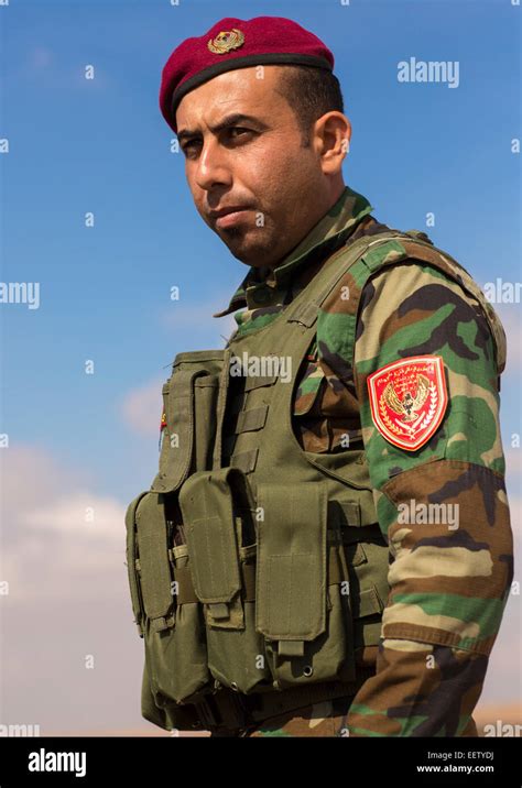 Kurdish Peshmerga On The Frontline Duhok Kurdistan Iraq Stock Photo