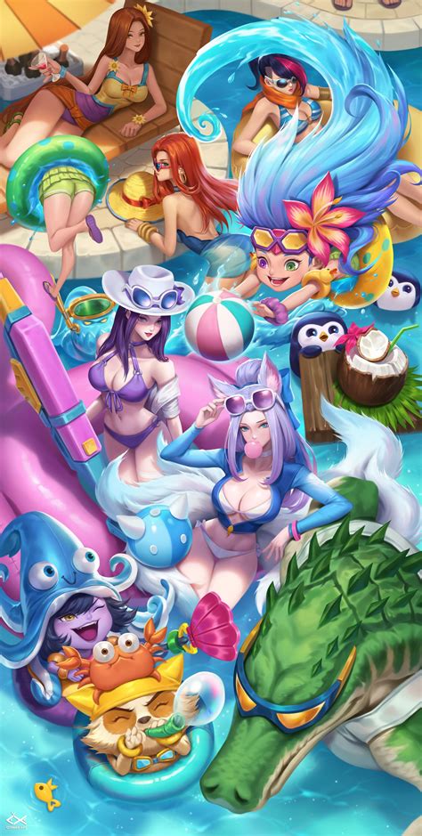 For caitlyn, nothing says a perfect summer's day like lounging at a luxurious poolside, eating shaved ice and drinking tropical libations. Pin de Mackenzie Melvin em Art | Memes league of legends ...