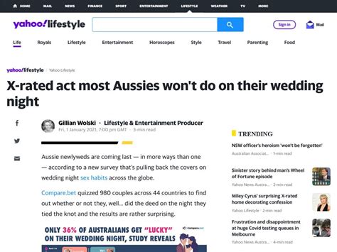 X Rated Act Most Aussies Wont Do On Their Wedding Night Have Sex Rsavedyouaclick