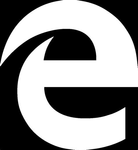 Microsoft Edge Logo Black And White Daxevery