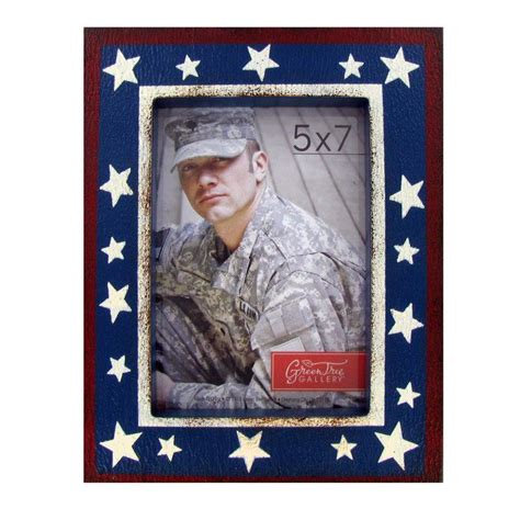 Achieve a different look when using a small chain or leather strap for hanging. 5" x 7" Patriotic Photo Frame with Stars | Photo frame ...
