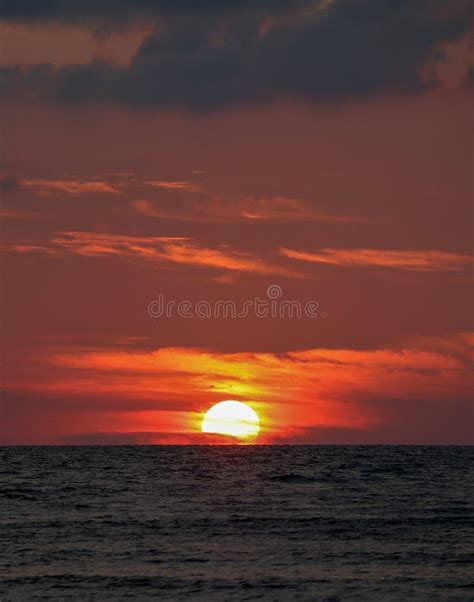 Magical Sunset Over The Ocean With Cloud Stock Photo Image Of Cloud