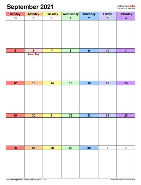 Printable Weekly Map September 2021 Month Calendar Printable