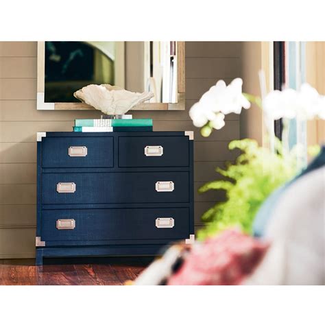 | pandora hand painted indian solid wood 7 drawer tower dresser (made to order). Devin Modern Classic Navy Blue 4 Drawer Wood Dresser ...