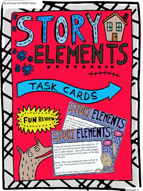 Literacy And Math Ideas Story Elements Task Cards And Story Elements