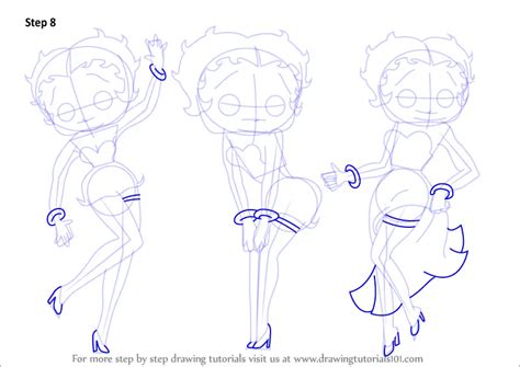 Step By Step How To Draw Betty Boop