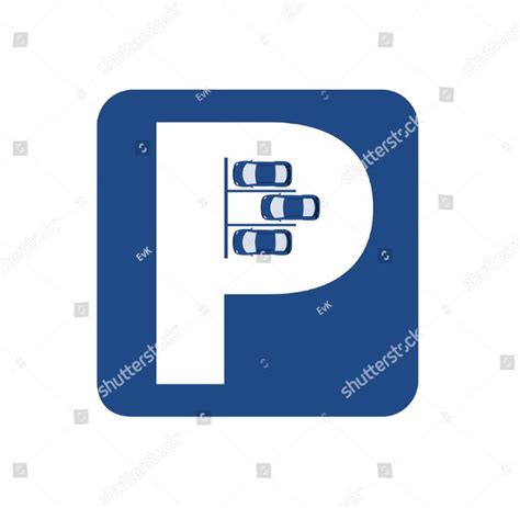 Car Parking Logo Sign Logotype Blue Stock Vector Royalty Free
