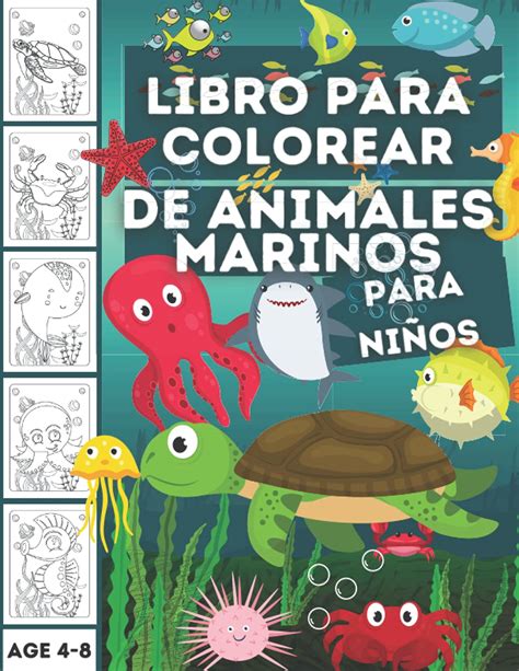 Buy Libro Para Colorear De Animales Marinos Para Niños Un Libro Para