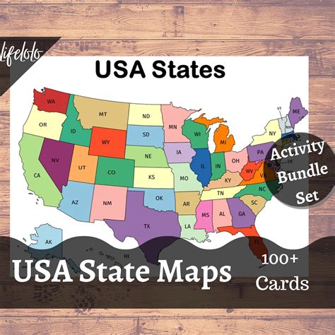 ♥ Teach 50 State Maps Of The United States Using This Activity Bundle