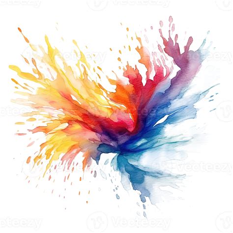 Rainbow Watercolor Splash Illustration Ai Generative 23853589 Png