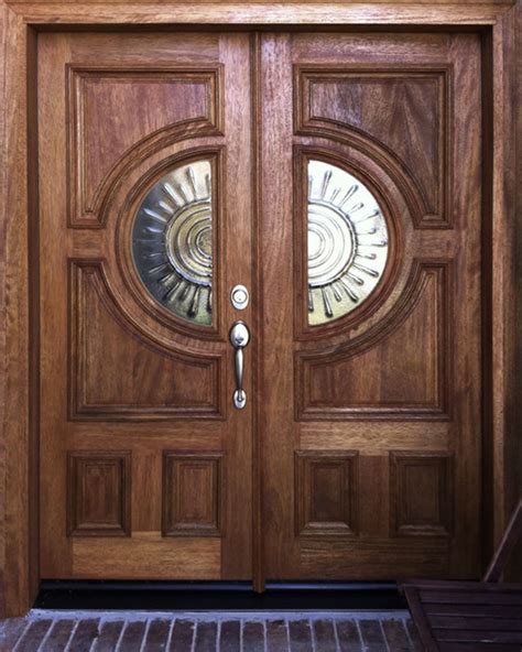 Double Entry Doors In Mahogany Contemporary Entry By Doors4home