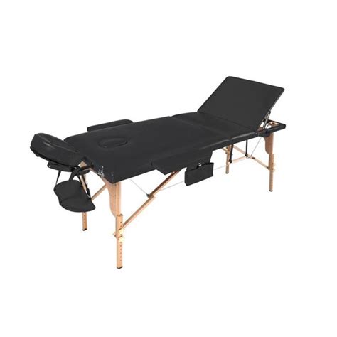 Thbc Portable Wooden Massage Bed Black Thbc