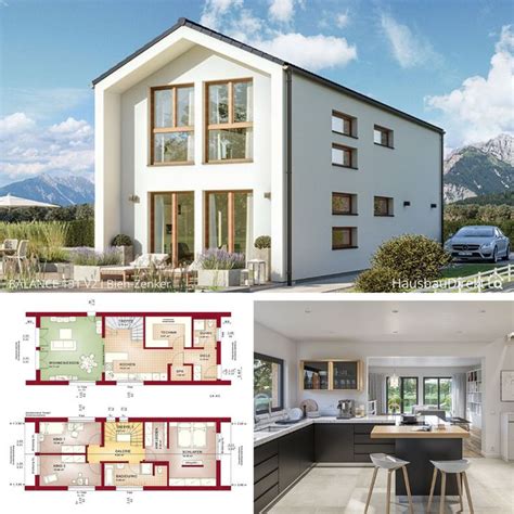 Klassische einfamilienhaus architektur mit satteldach. Schmales Einfamilienhaus modern mit Satteldach bauen ...