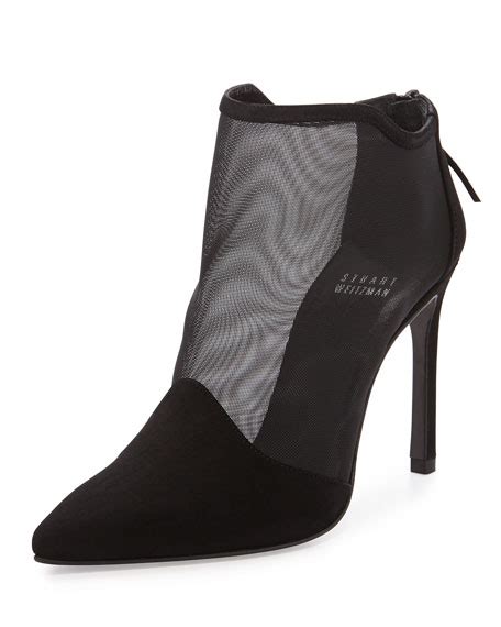 Stuart Weitzman Escort Naked Ankle Bootie Black