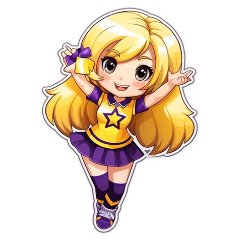 Premium Ai Image Anime Girl In A Cheerleader Outfit With A Star On