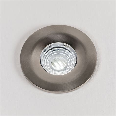 Brushed Chrome Fire Rated Fixed Led Downlights Dimmable Elesi