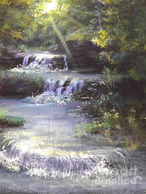 Lavender Falls Painting By Lynn Buckmaster Pixels