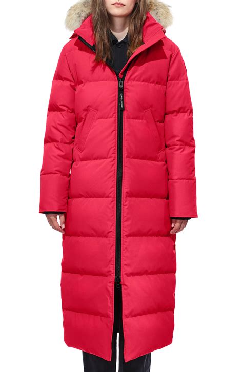 Canada Goose Mystique Fusion Fit Down Parka With Genuine Coyote Fur In Red Lyst