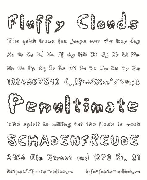 Fluffy Clouds Font