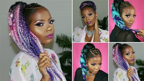 Colorful rubber band hairstyles | self hairstyle for long hair in this hair tutorial video i've tried to show you all colorful rubber. 🦄 $3 HAIR ?! | EASY RUBBER BAND HAIRSTYLES | 4C NATURAL ...
