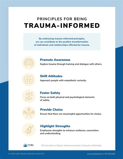 Principles For Being Trauma Informed Crisis Trauma Resource Institute