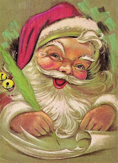 Christmas Illustration 818 Vintage Christmas Cards Santa Claus With