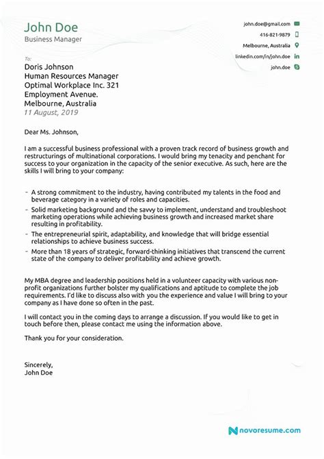 How to format your cover letter. Pin on Example Document Letter Template