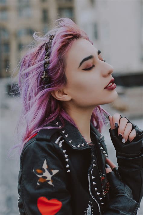 Free Images Lip Hairstyle Cool Street Fashion Pink Beauty Hair