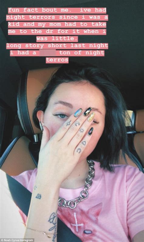noah cyrus opens up about her mental health struggles with anxiety daily mail online