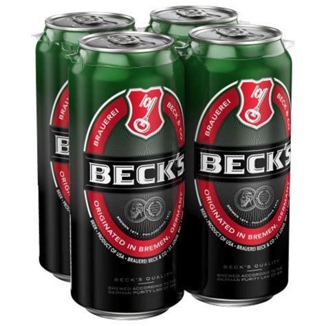 Becks Pilsner Beer 4 Cans 16 Fl Oz Harris Teeter