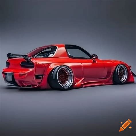 Red Mazda Rx7 With Rocket Bunny Kit On Craiyon