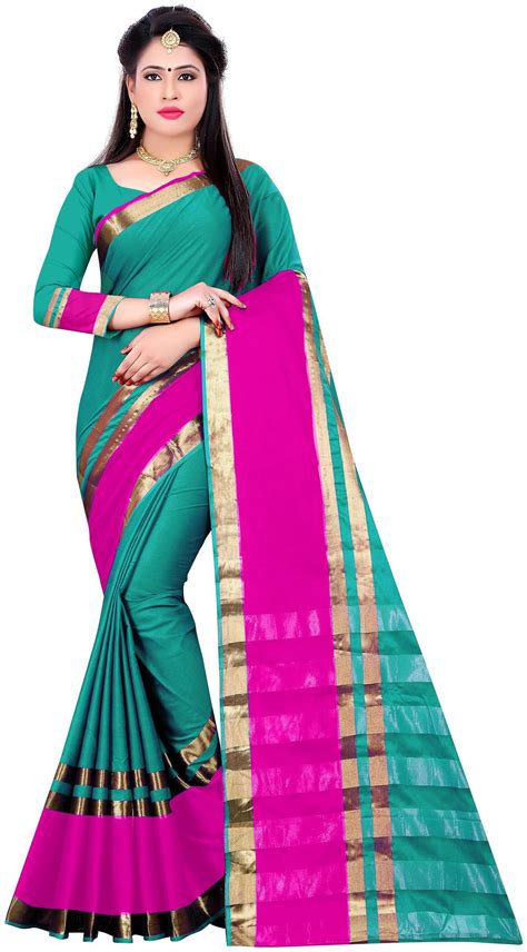Buy Indian Fashionista Kota Doria Silk Traditional Saree With Blouse At