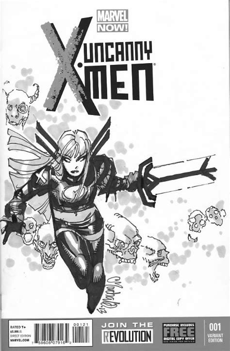 Chris Bachalo Magik On Uncanny X Men Blank CGC Comic Art Comic Art Book Art Comic