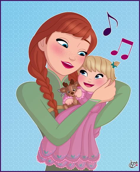 Anna And Her Baby Frozen Fan Art 38367626 Fanpop