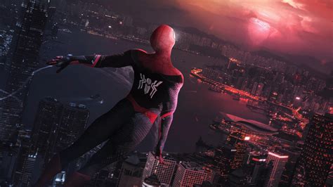 Spider Man Far From Home Spider Man Jumping From Top Of Building With