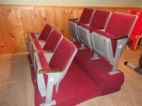 Original vintage steel and wood folding theater seating, seats, chairs. Theater Seats Vintage - For Sale Classifieds